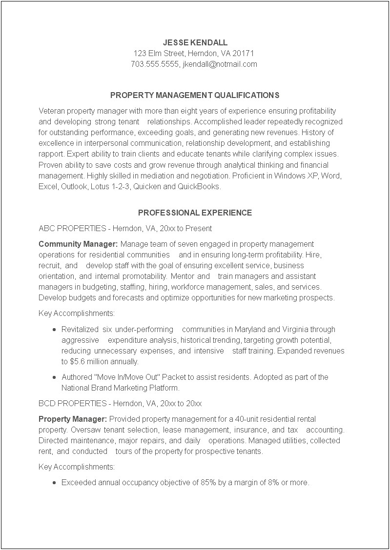 Real Estate Sales And Marketing Manager Resume