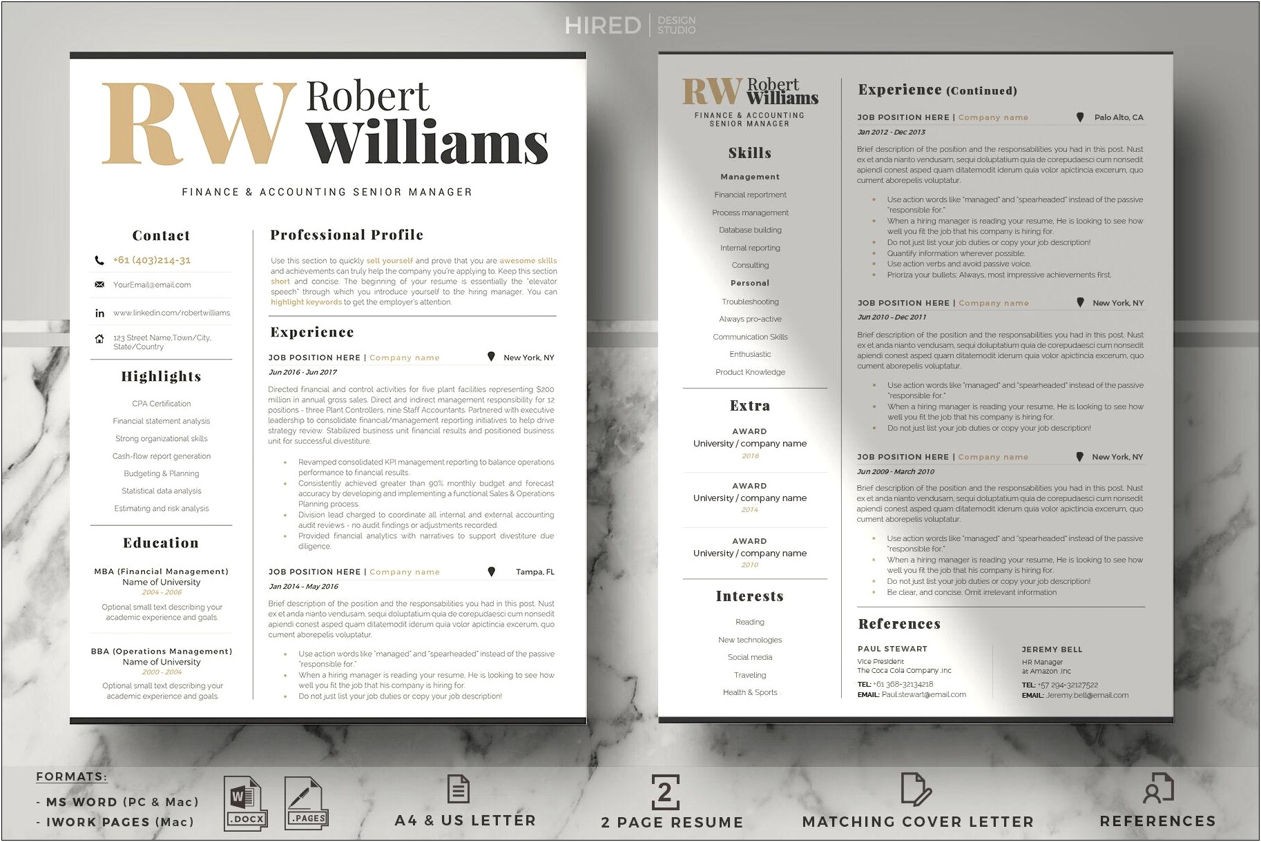Reference Page On A Resume Template