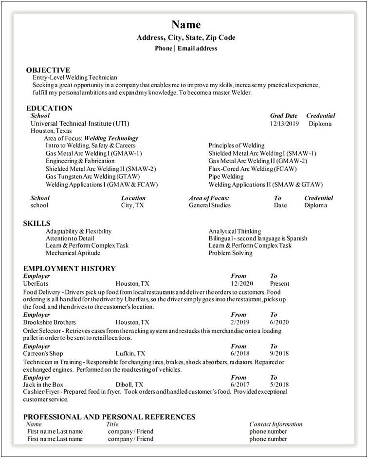 Registered Behavior Technician Job Description Resume