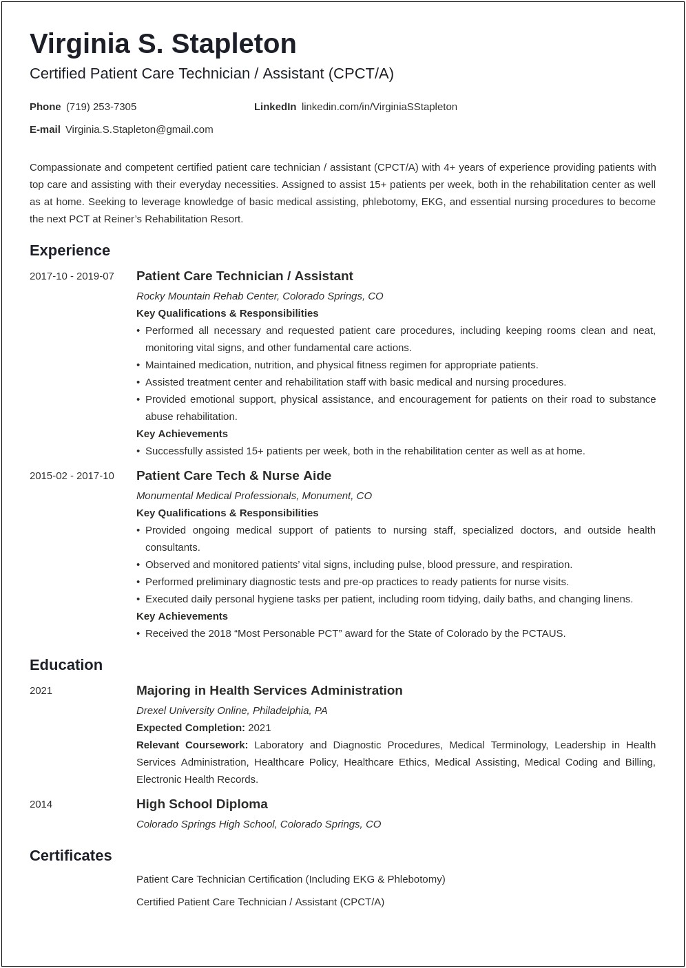 Residential Installation Technician Resume No Experience