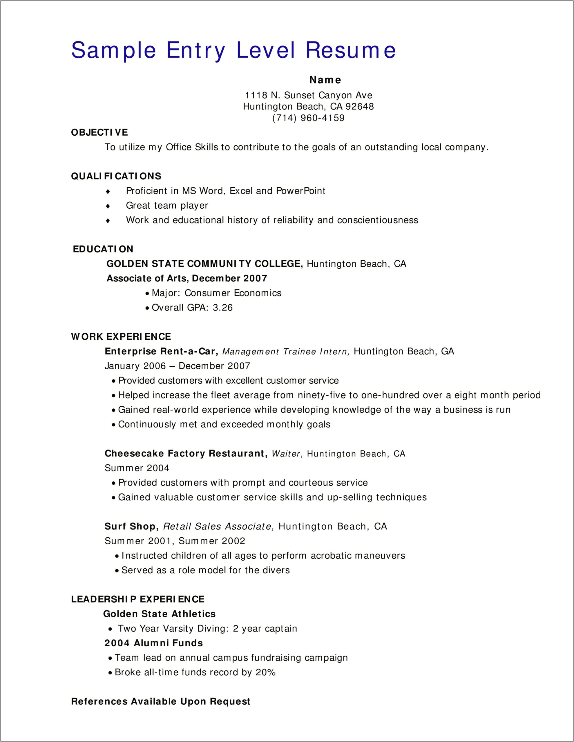 Restaurant Team Lead Job Description For Resume