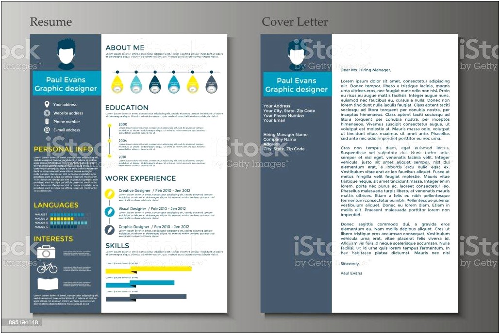 Resume And Cover Letter Different Font