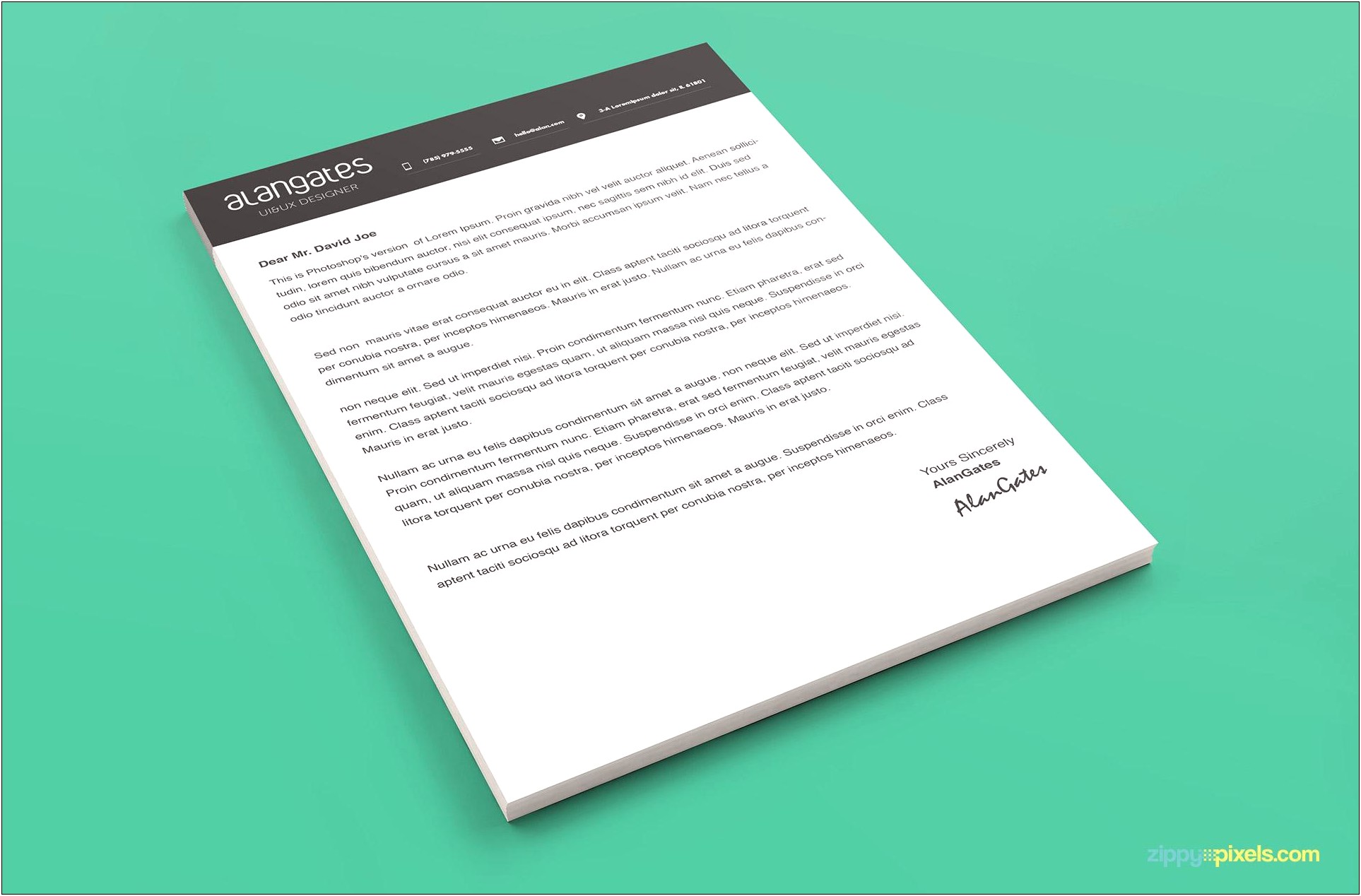 Resume And Cover Letter Template Psd