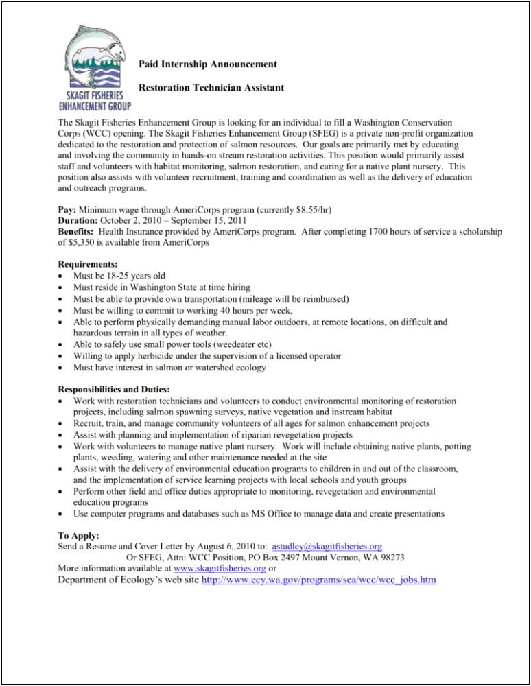 Resume Application For Minimum Wage Jobs