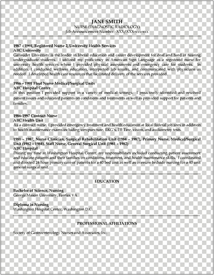 Resume Cover Letter For Federal Job Announcment