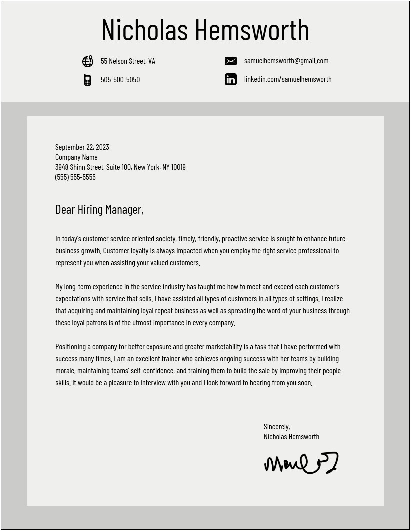 Resume Cover Letter I Can Adapt