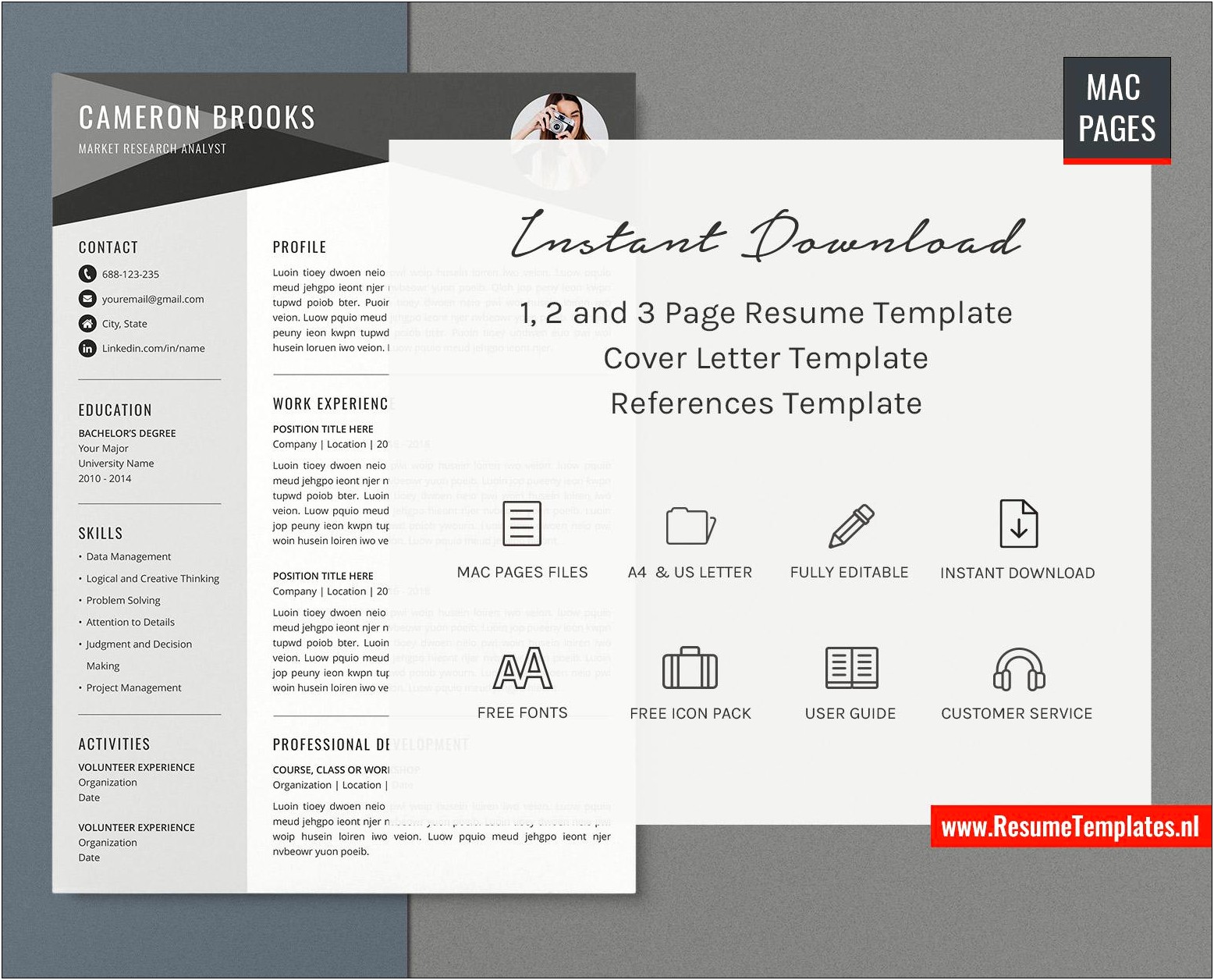Resume Cover Letter Template Mac Pages