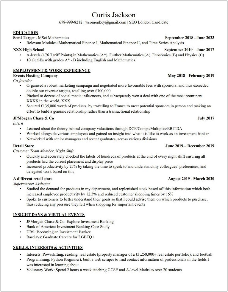 Resume Deal Experience Wacc Analysis Wall Street Oasis