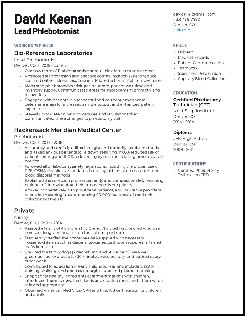 Resume Example Of Certification On Resume
