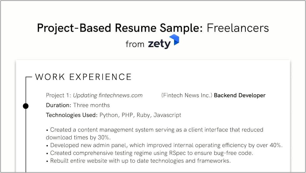 Resume Example Relevant And Not Relevant Work