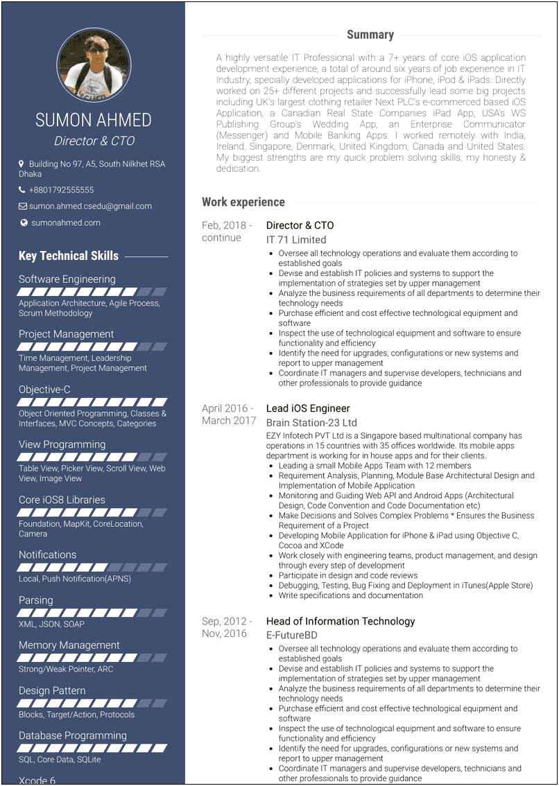 Resume Examples 2018 For Engineers