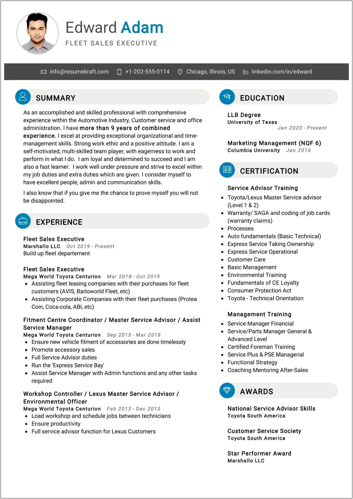 Resume Examples Coca Cola Account Manager