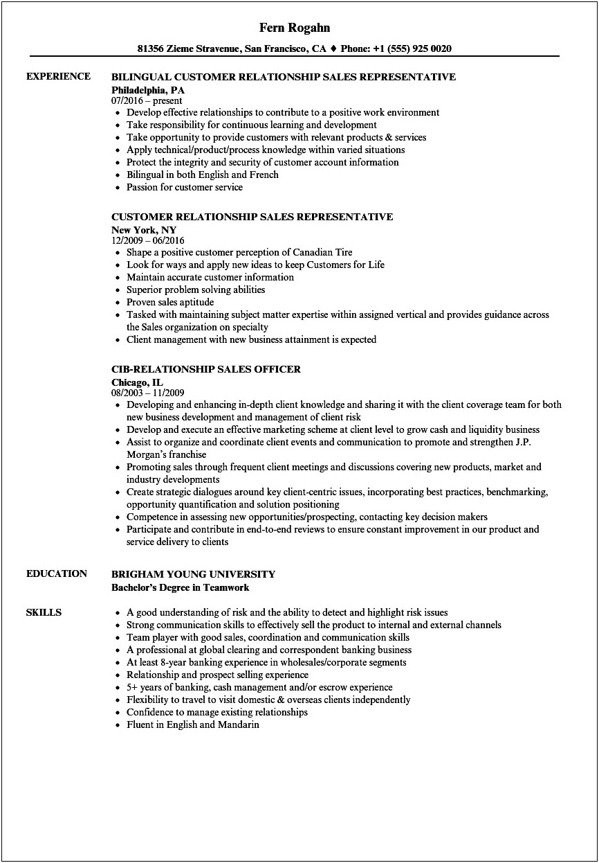 Resume Examples Contributing To A Positive Work Environment
