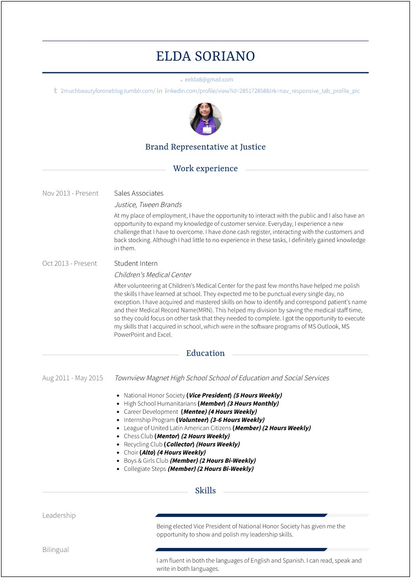 Resume Examples For Bilingual Sales Associate