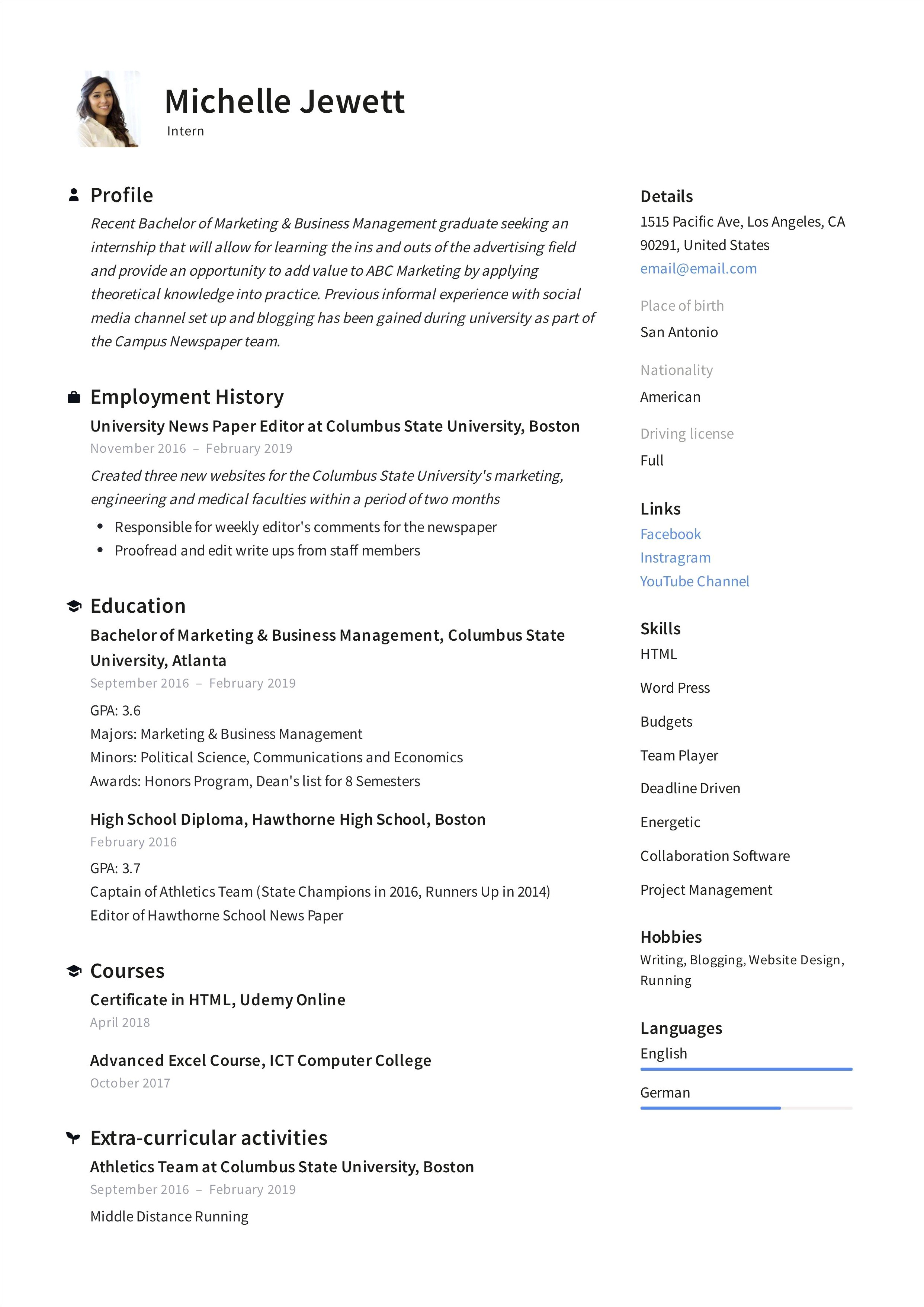 Resume Examples For Medical Assistant Students For Externship