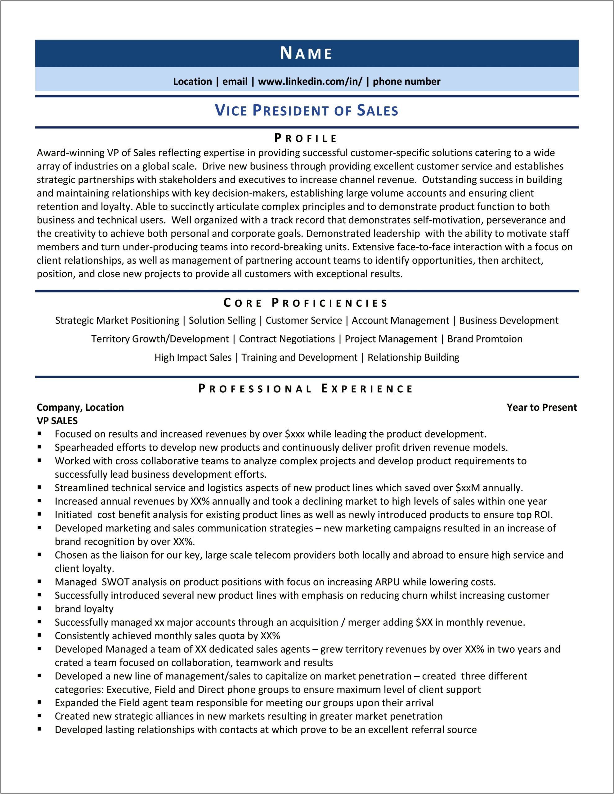 Resume Experience Order By Relevance Or Recent