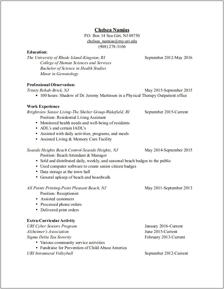 Resume For A Prevention And Child Protection Manager