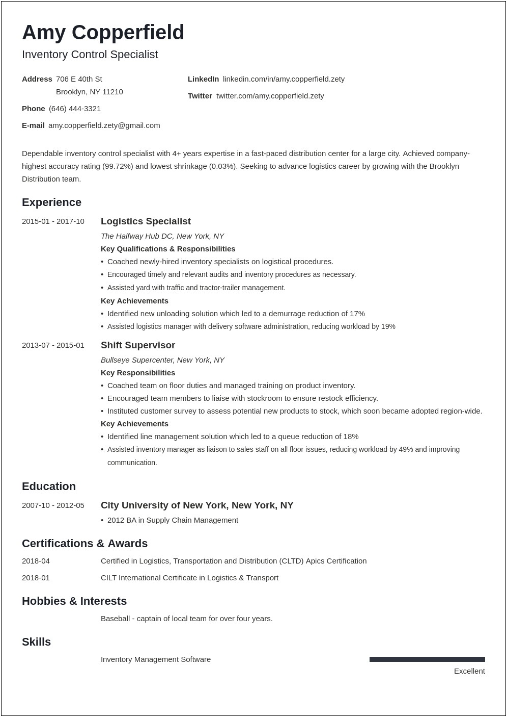 Resume For Canada Post Letter Carrier