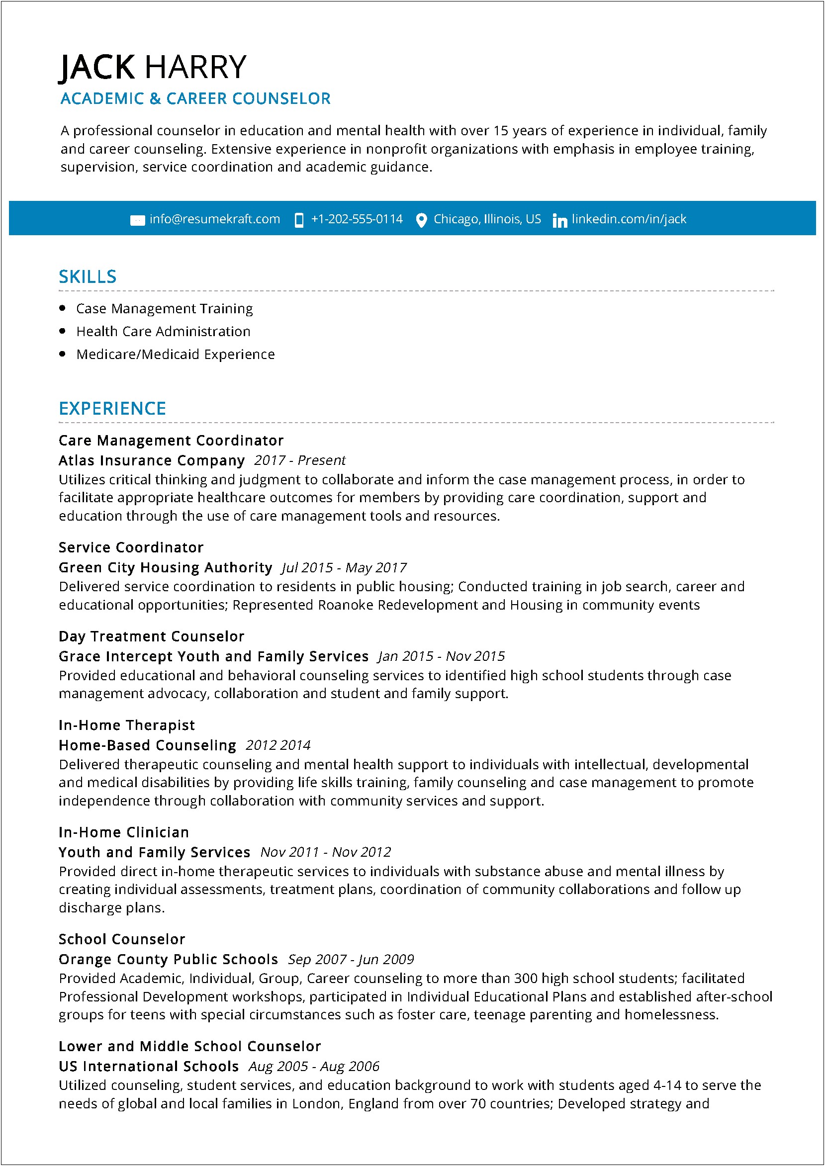 Resume For Counselors Working With Substance Abuse