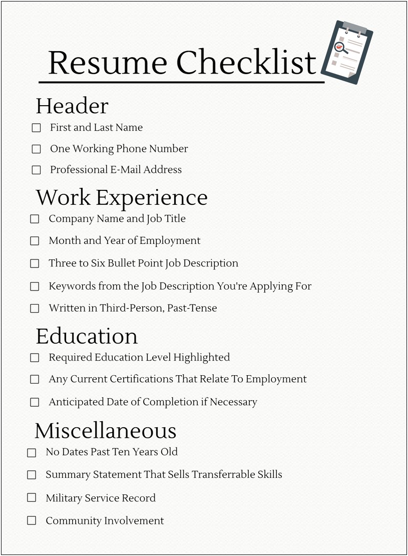 Resume For Graduate School No Work Experience