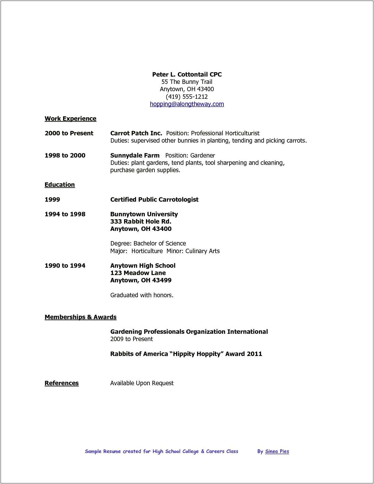Resume For Graduate Student With No Experience