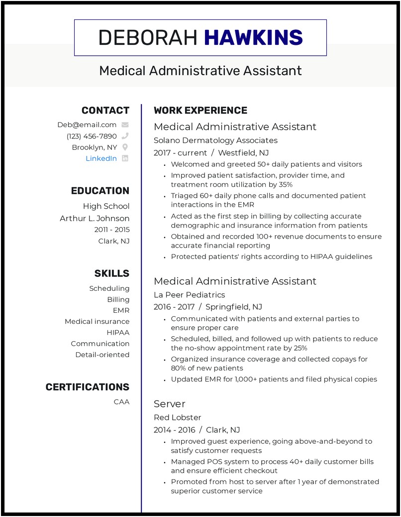 Resume For Office Assistant Job Description