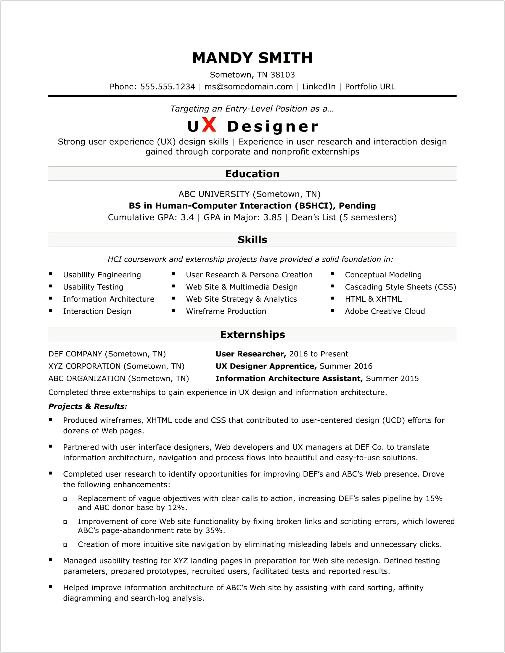 Resume For Research Position No Experience