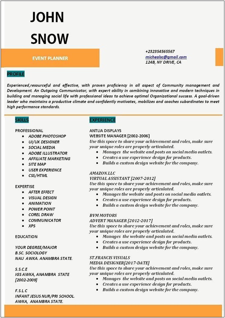 Resume For Sales Job With No Experience
