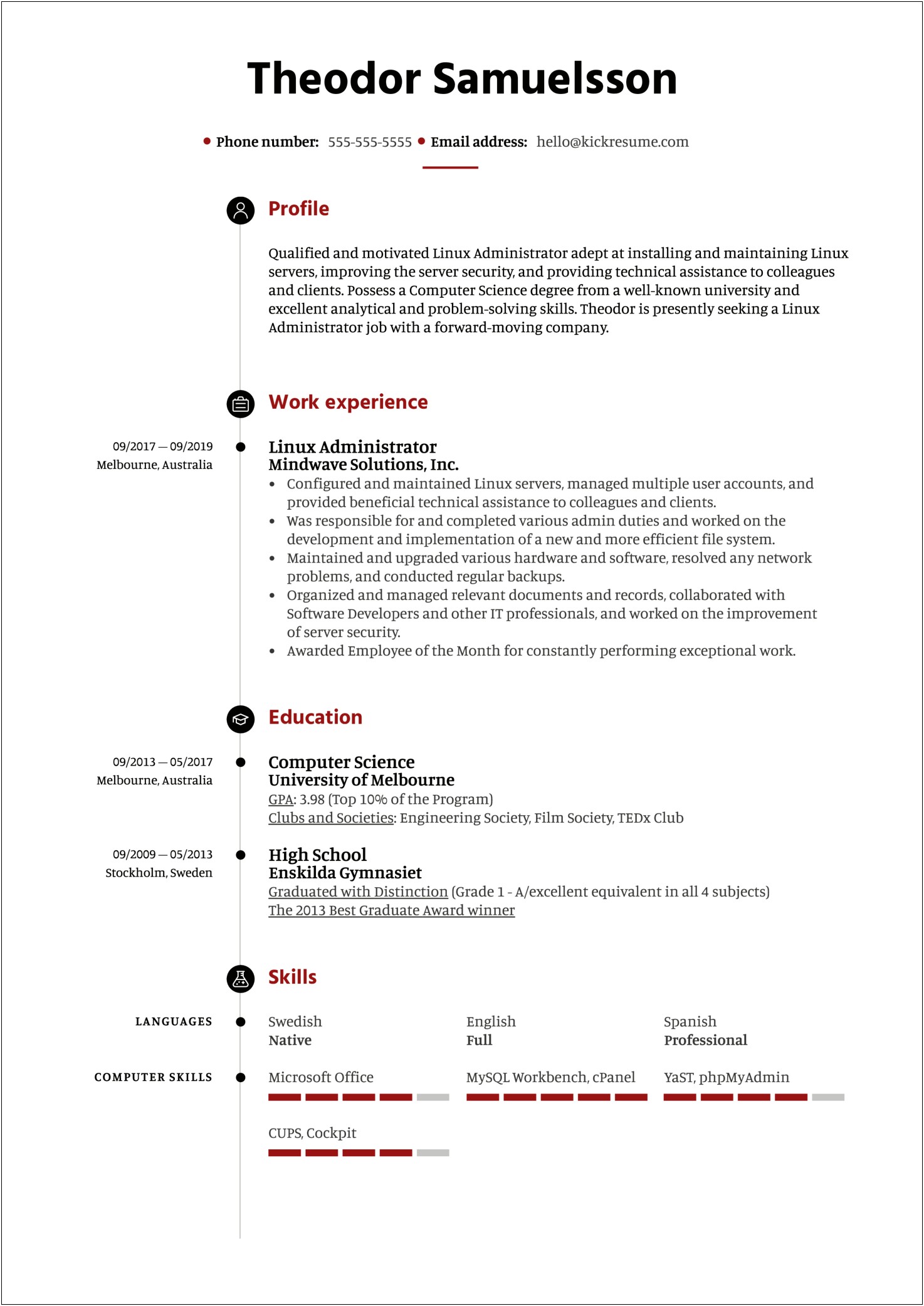 Resume For Security Job In Australia