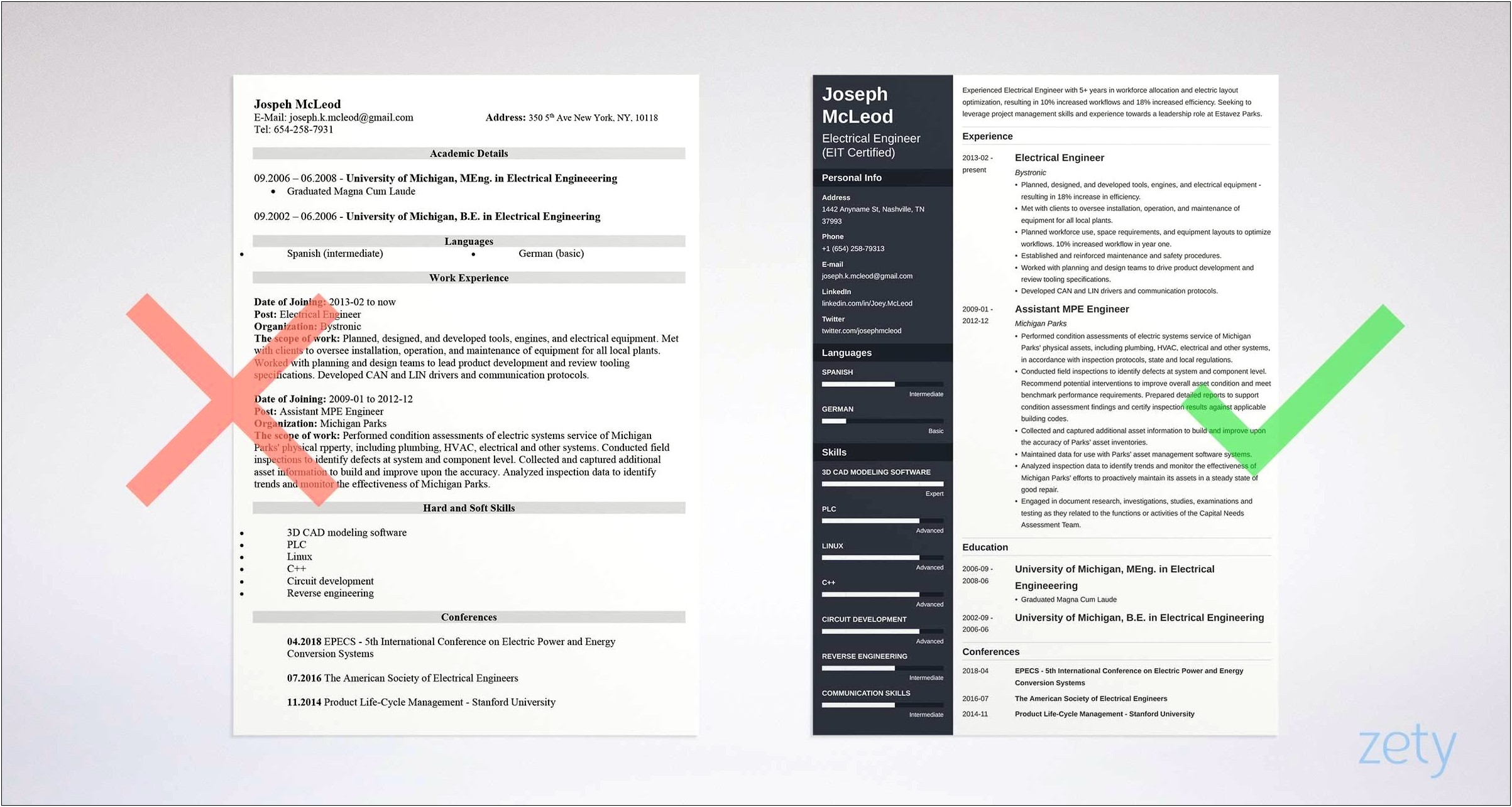Resume Format For Electrical Engineering Students Free Download