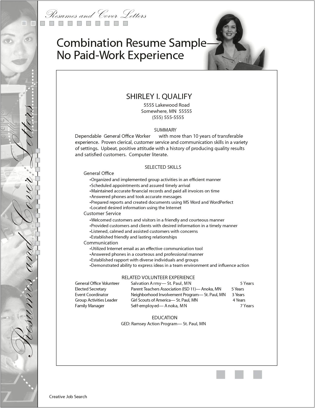 Resume Format Sample With No Work Experience