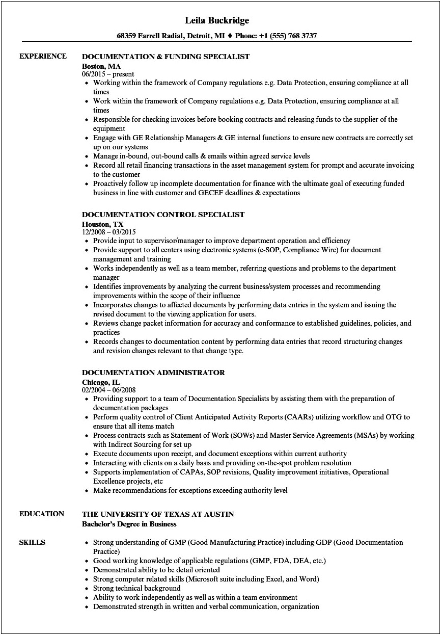 Resume Groups Information By Skills And Accomplishments