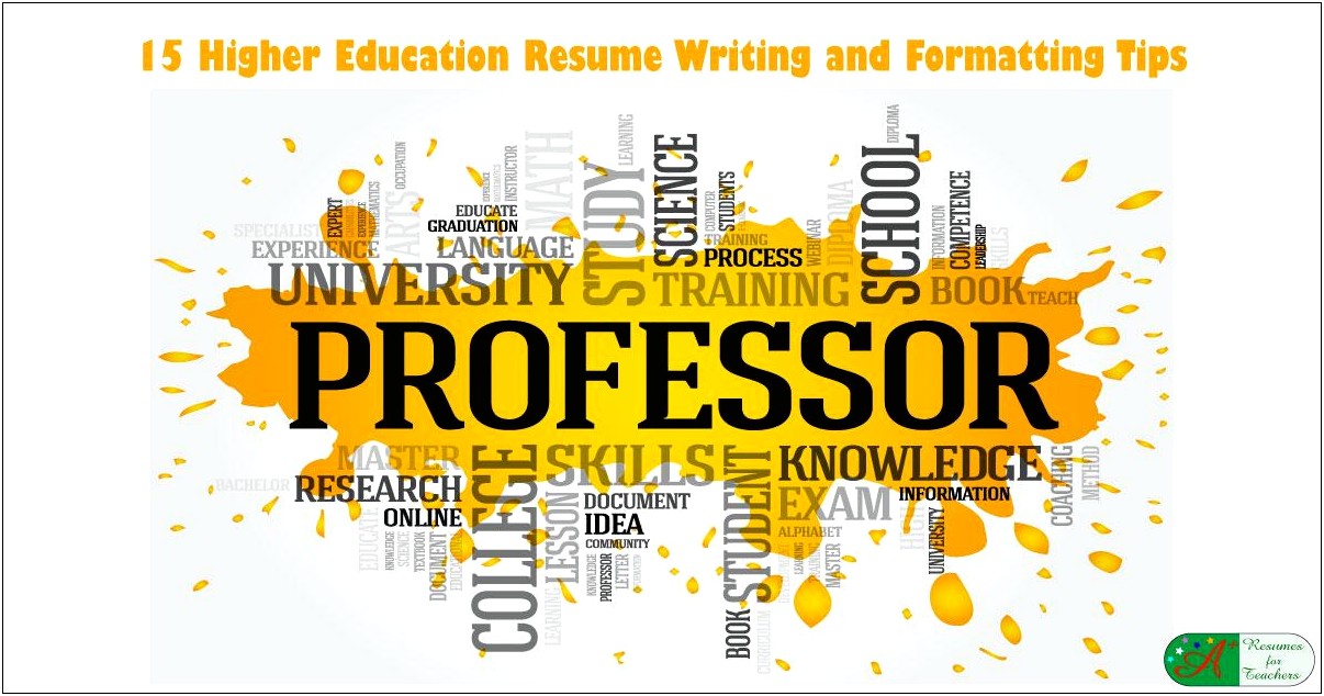 Resume Help Jobs In Higher Ed