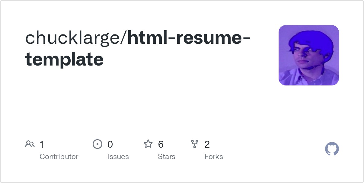 Resume In Html Format Github Sample