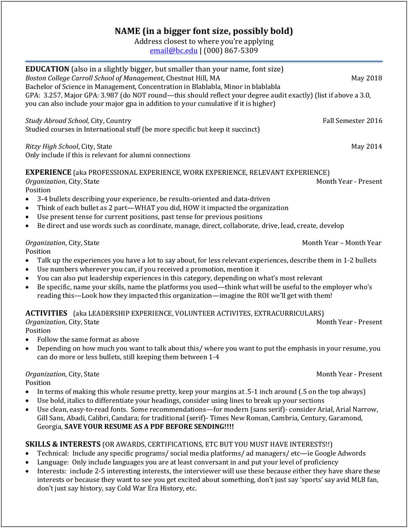 Resume In Past Tense For Current Job