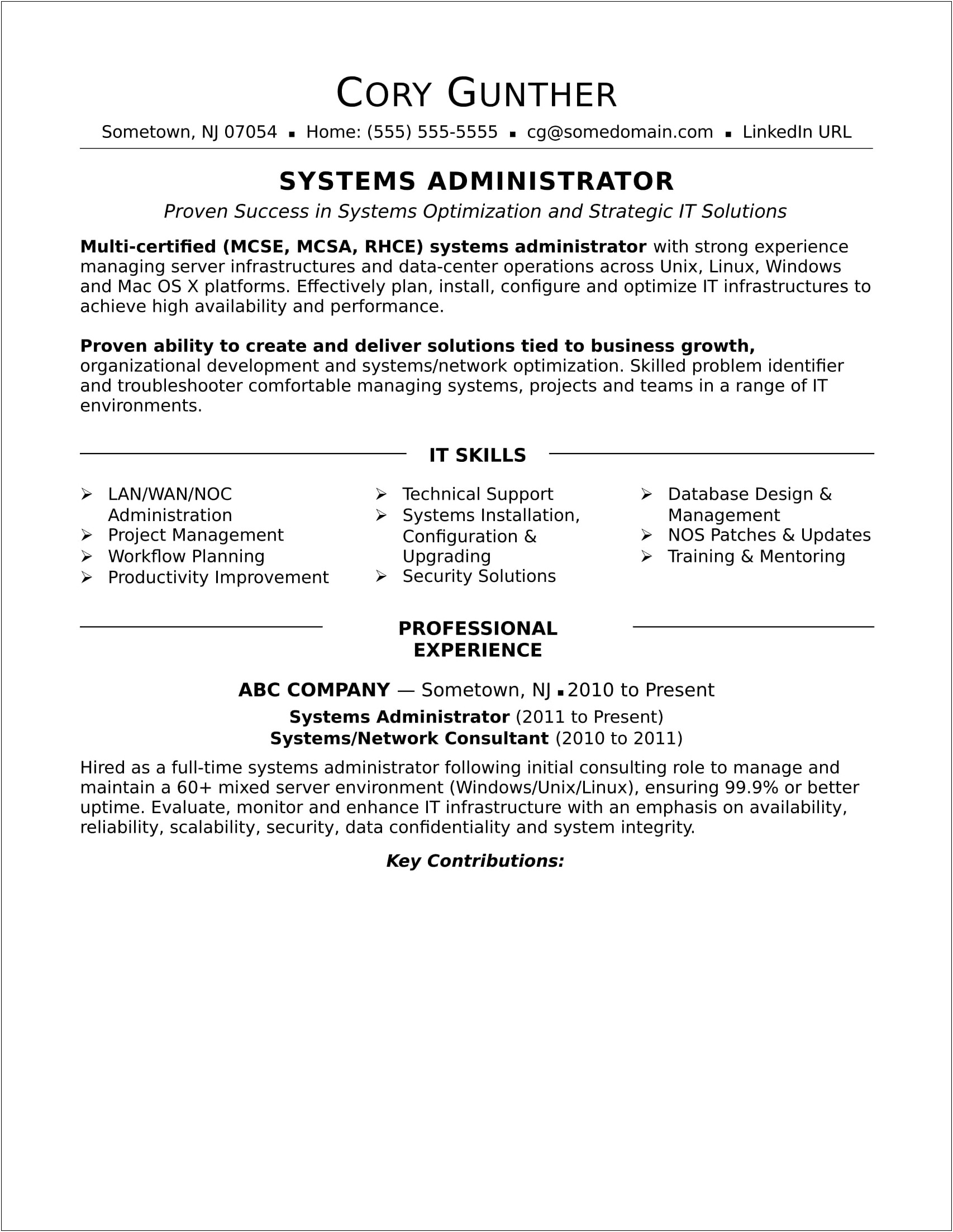Resume List Skill With Small Amount Of Experience