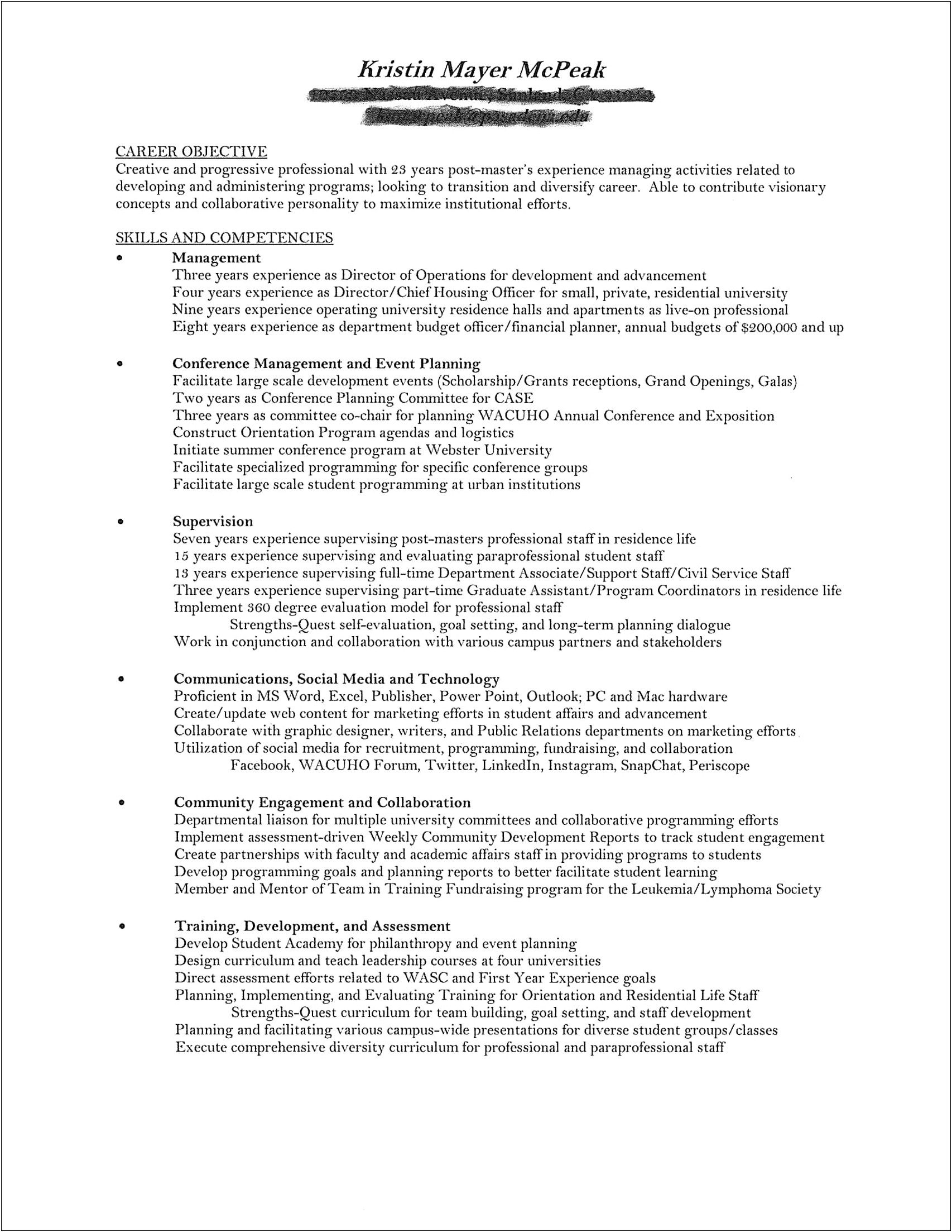 Resume Object For Student Scholarship Application