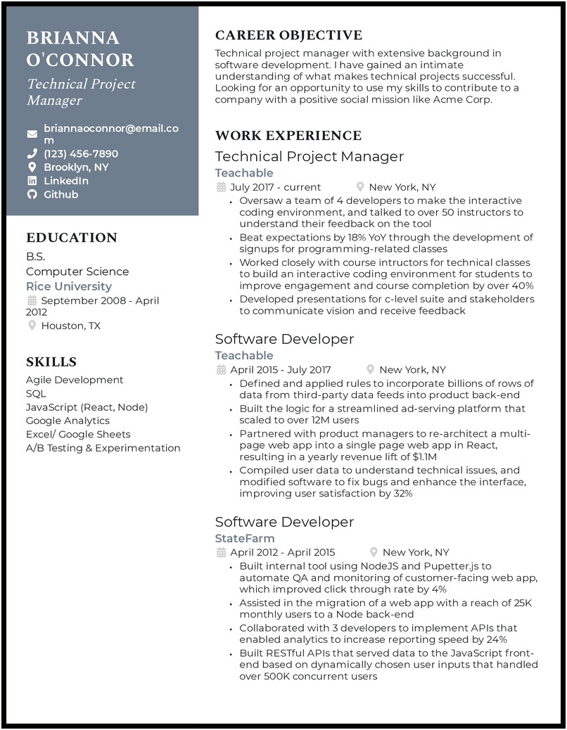 Resume Objective Examples Entry Level Construction Management