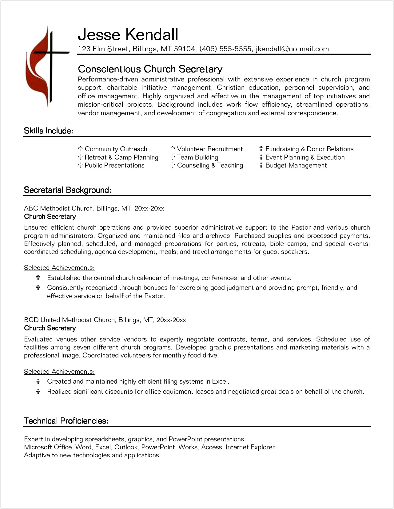 Resume Objective Examples For School Secretary