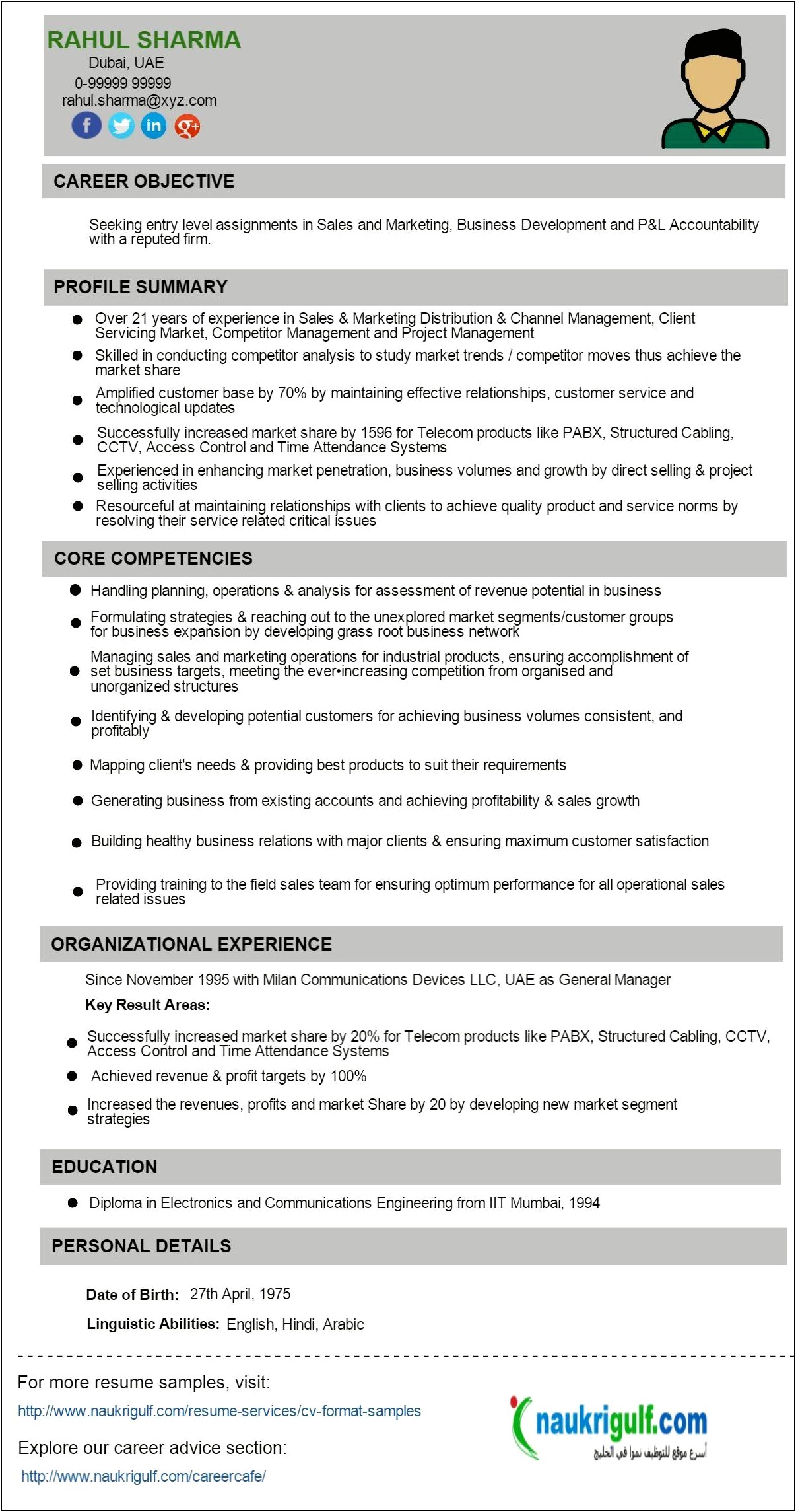Resume Objective For Business Development Executive