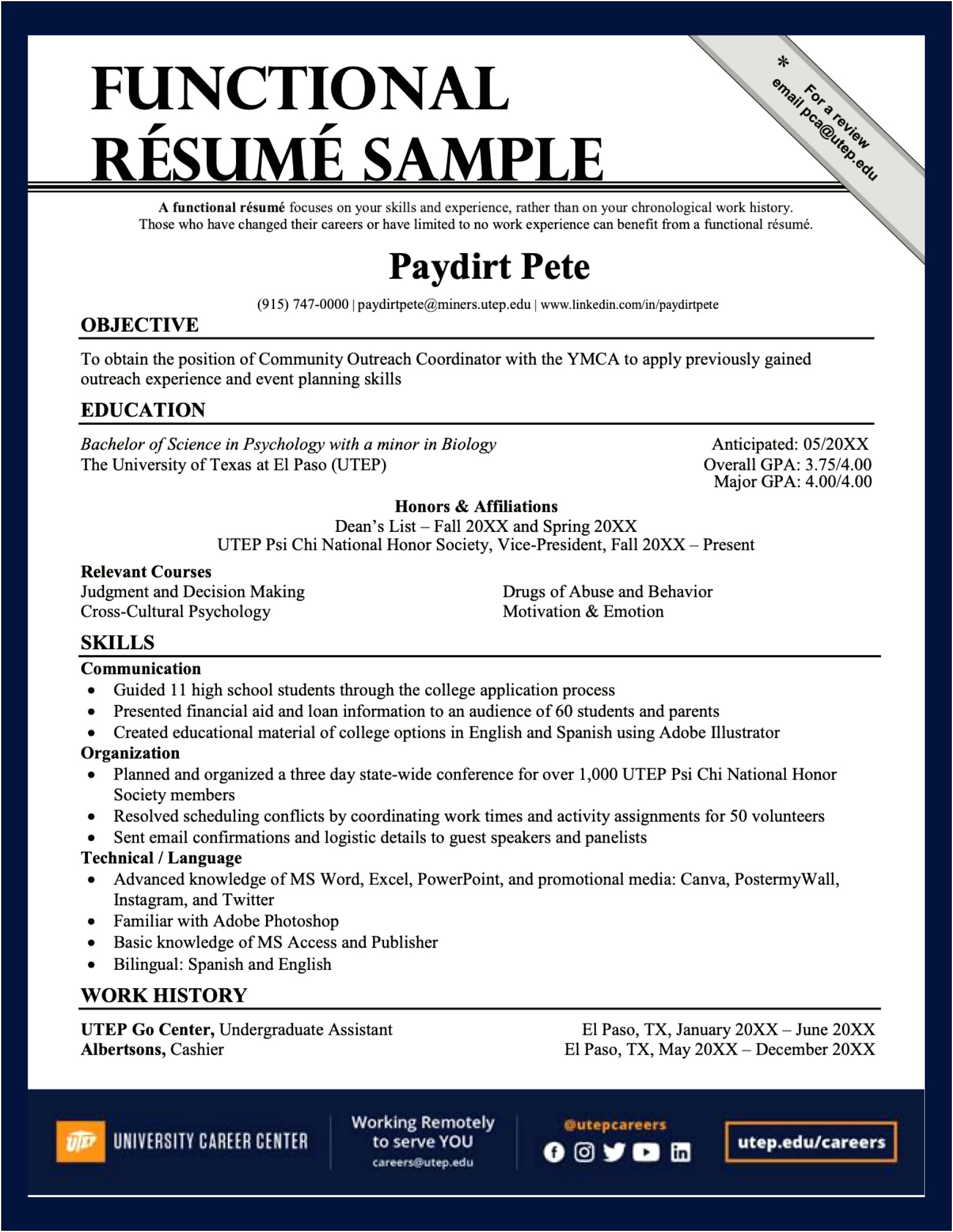 Resume Objective For Emergency Room Pca