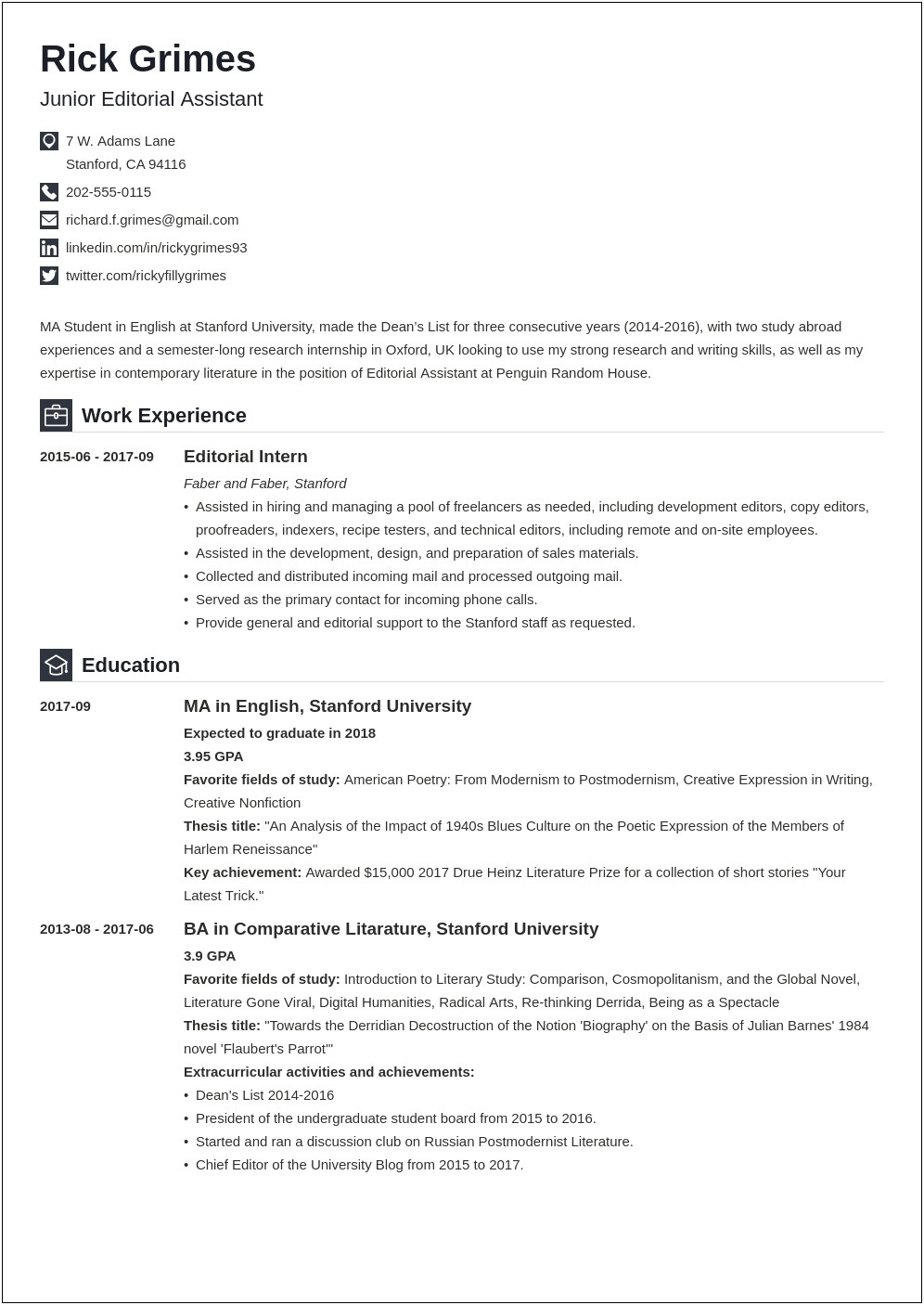 Resume Objective For Entry Level Engineer