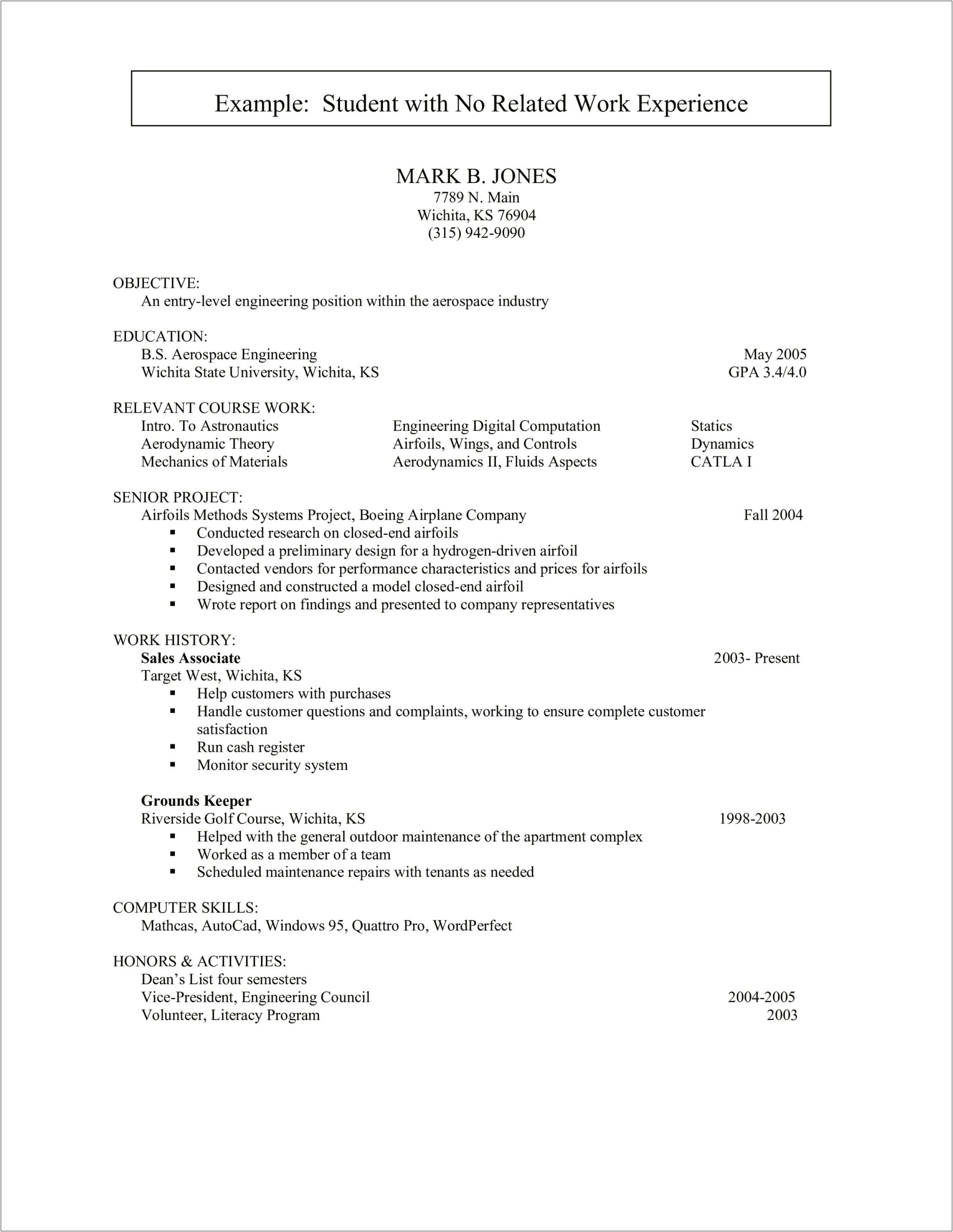 Resume Objective For No Specific Job