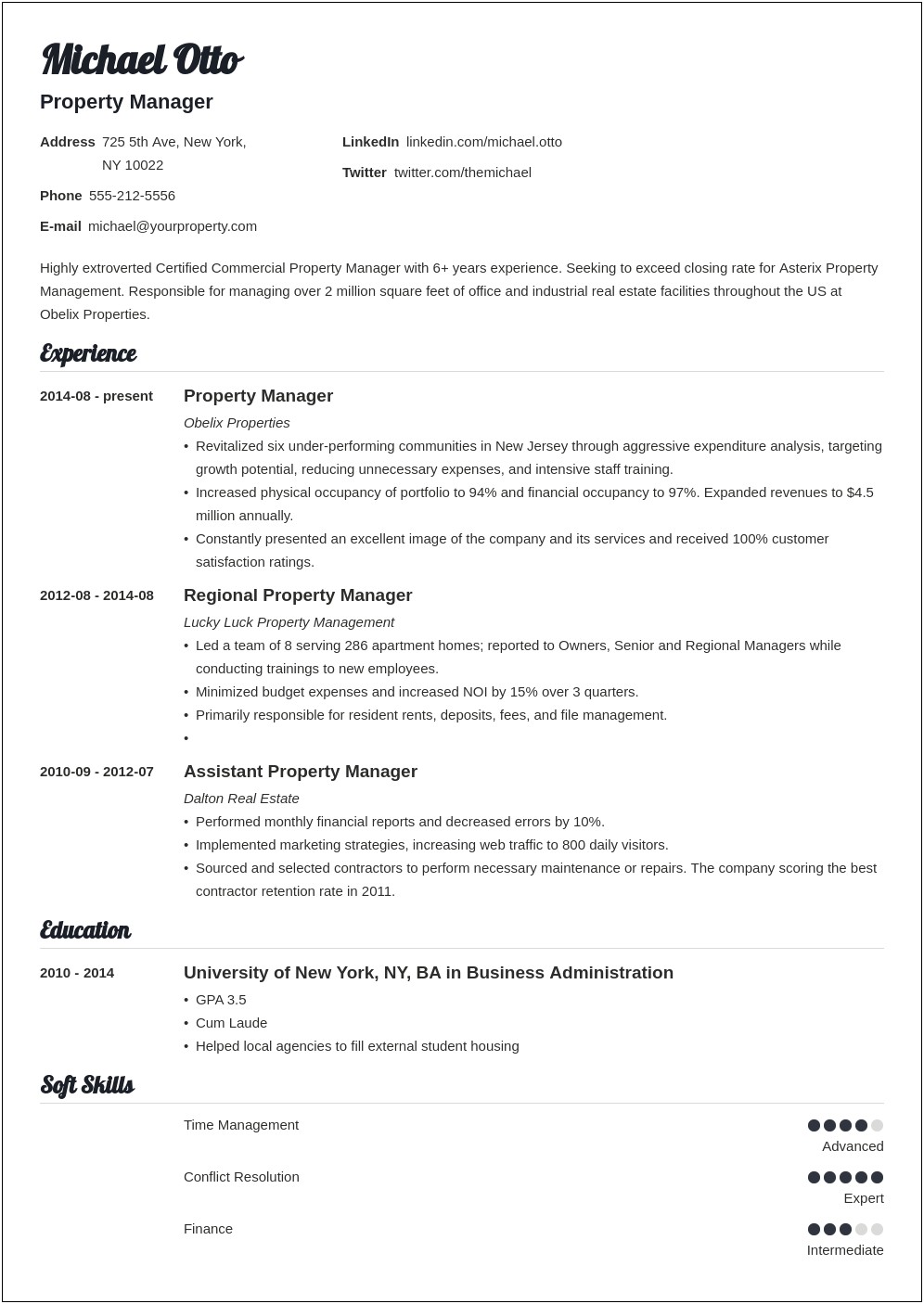 Resume Objective For Real Estate Assistant