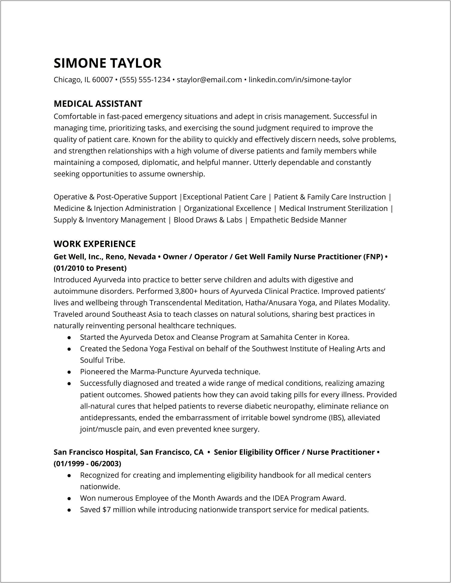 Resume Objective Statement Example Medical Receptionist