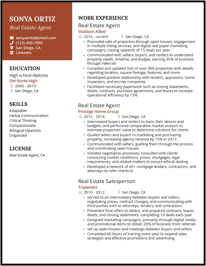 Resume Organize Experience By Start Or End Date