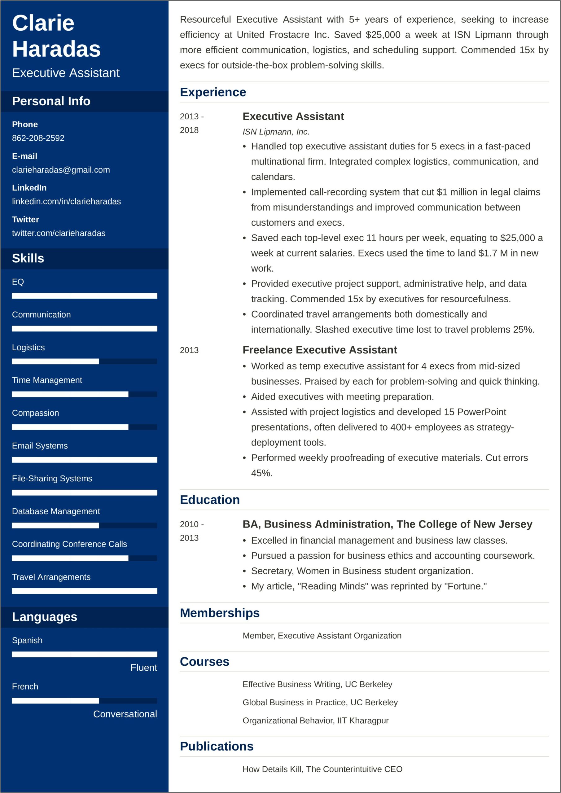 Resume Profile Examples For Fresh Graduates