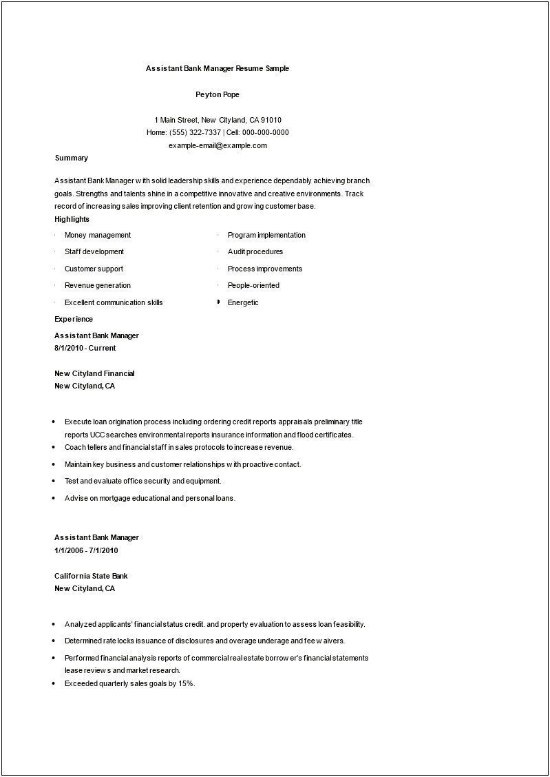 Resume Sample Assist With Audit Sample