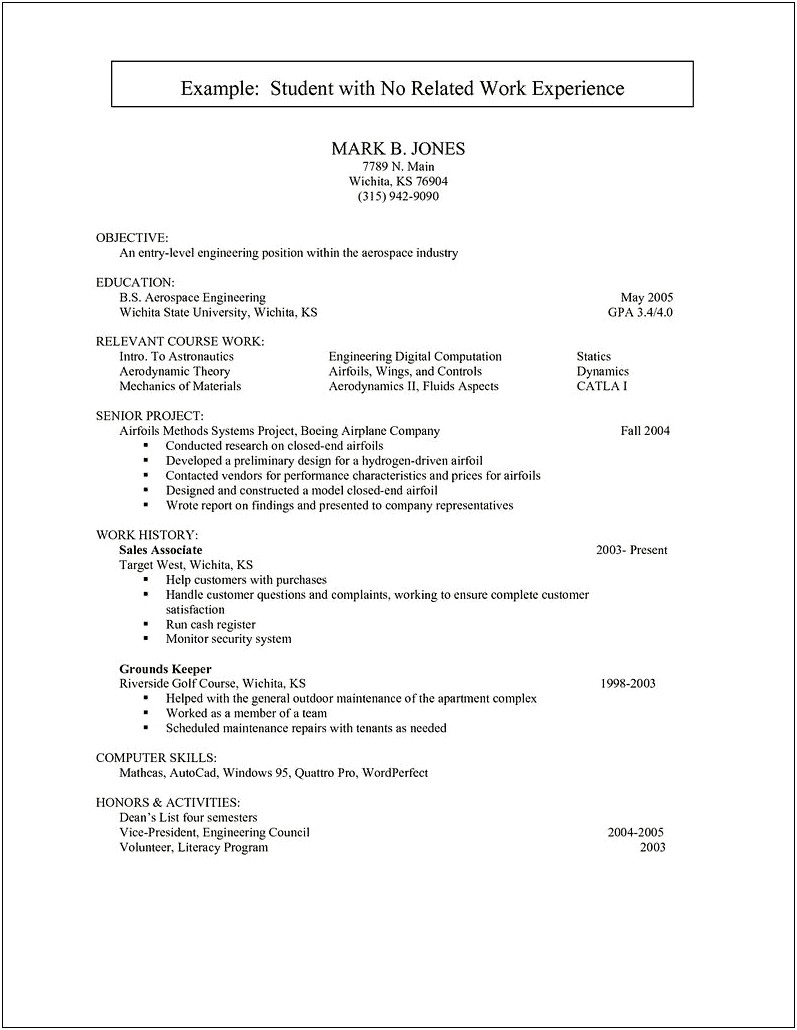 Resume Sample For College Students Still In College