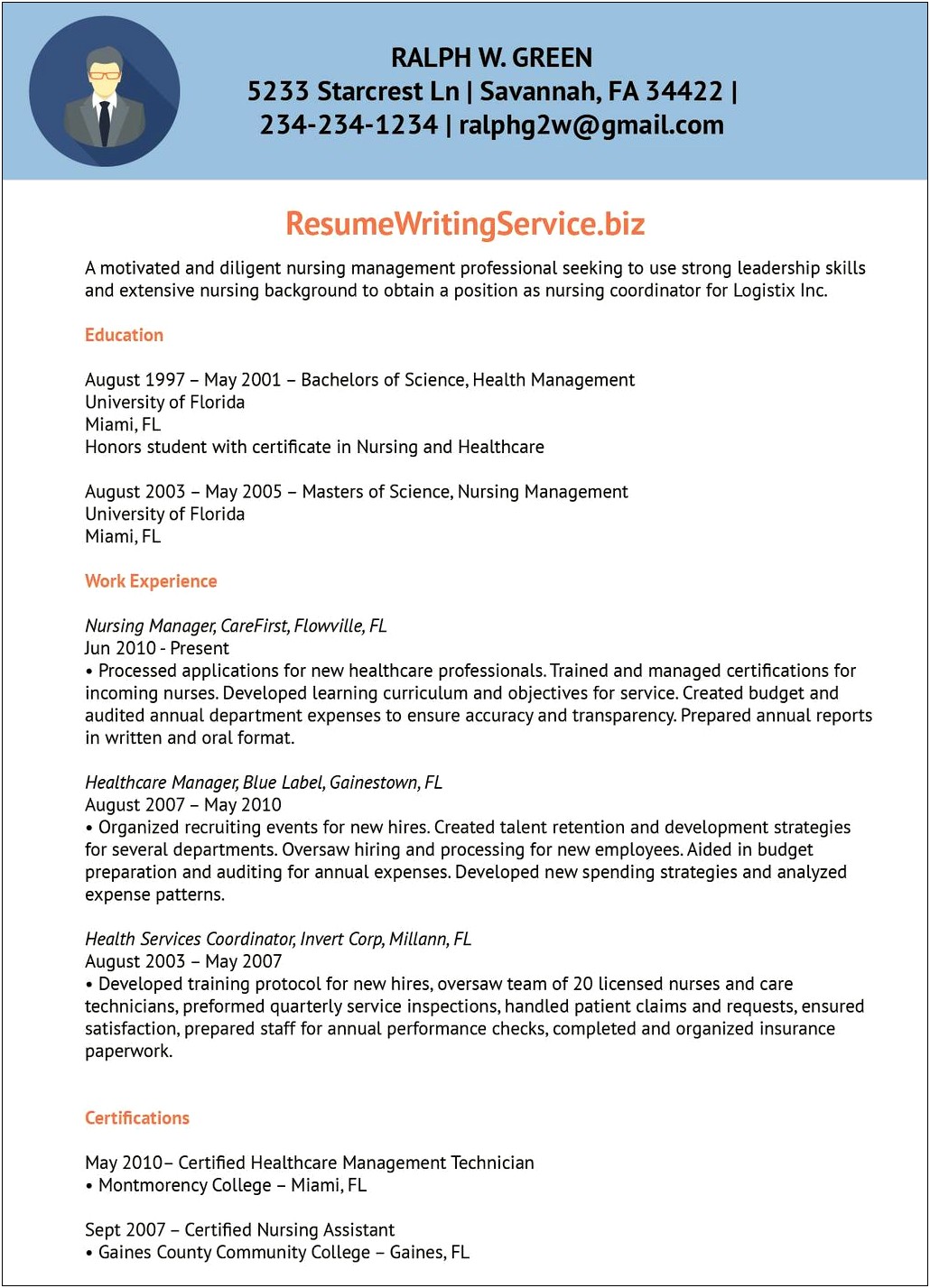 Resume Sample For Patient Care Technician